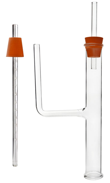 Potometer, 'H' Type - 14" - Glass Reservoir Tube and Capillary Tube with White Graduations - Eisco Labs