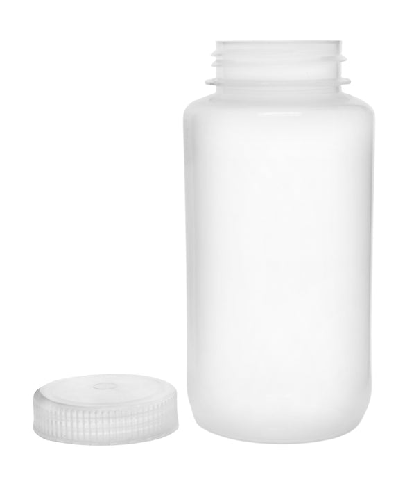 6PK Reagent Bottles, 1000ml - Wide Mouth, Screw Cap - Polypropylene