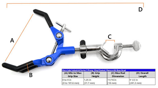 Eisco labs Closed Ring Clamp ID 2.5 with Boss head clamp - 5 Long