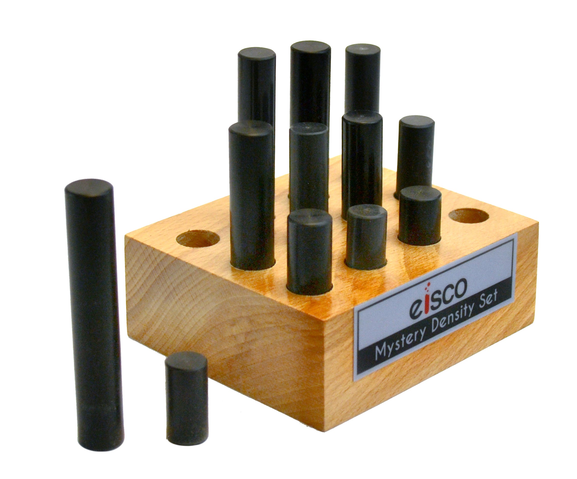 12pc Mystery Density Activity Set - Wooden Storage Block — Eisco Labs