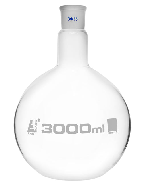 Florence Boiling Flask, 3000ml - 34/35 Joint - Borosilicate Glass
