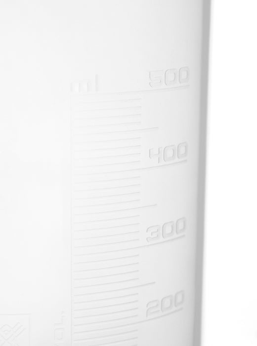 12PK Plastic Beakers, 500ml - Polypropylene - Raised Graduations