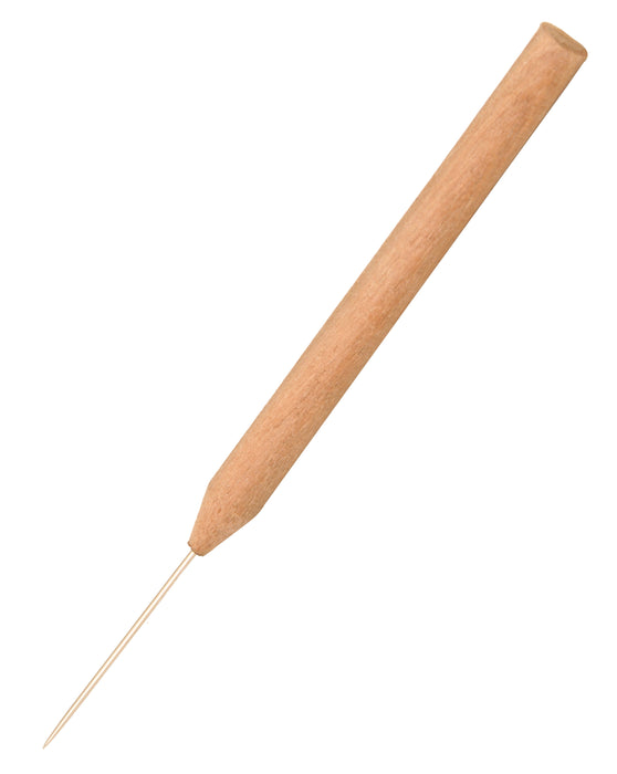 Straight Needle with Hardwood Handle, 1.3" Needle Length, 4" Handle Length - Eisco Labs