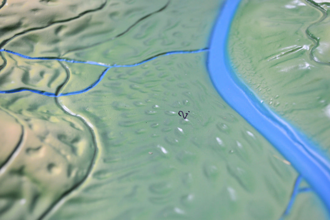 Contour Map Demonstration Model, 20 Inch - Separates into Multiple Parts - Mounted - Great for Geographical Study - Eisco Labs