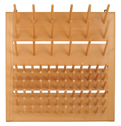 Wooden Draining Rack, Mountable - Accommodates 90 Pieces of Labware - Eisco Labs