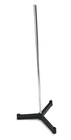 Triangular Tripod Retort Base - 4"x4" Base -  Heavy Duty Cast Iron, Black - Eisco Labs