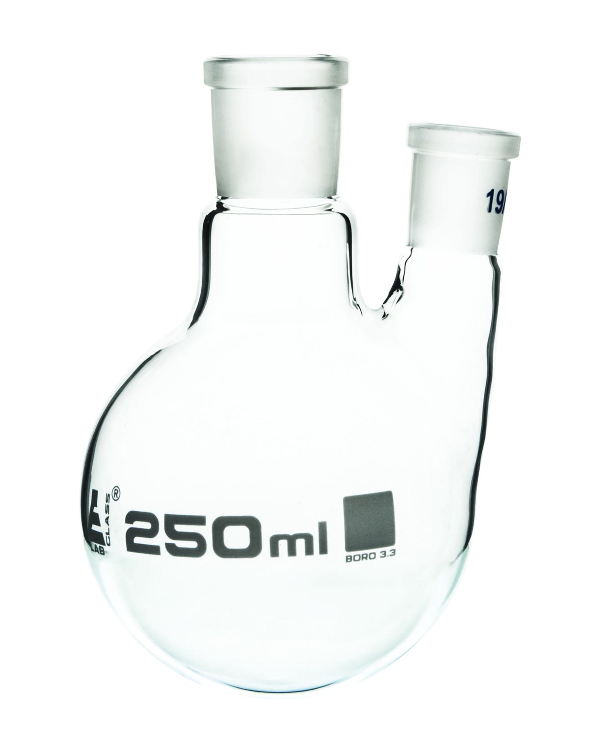 Distilling Flask with 2 Parallel Necks, 250mL - Round Bottom - 24/29 C ...