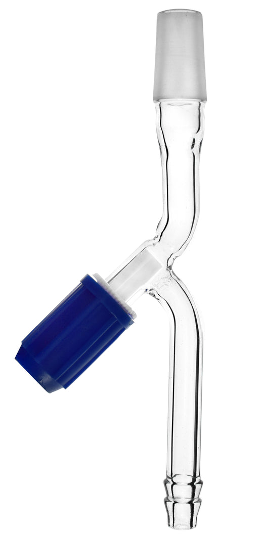 Stopcock Adapter - Rotaflow Key, 14/23 Cone Size - Straight Connection with Cone for Flexible Tubing - Borosilicate 3.3 Glass - Eisco Labs