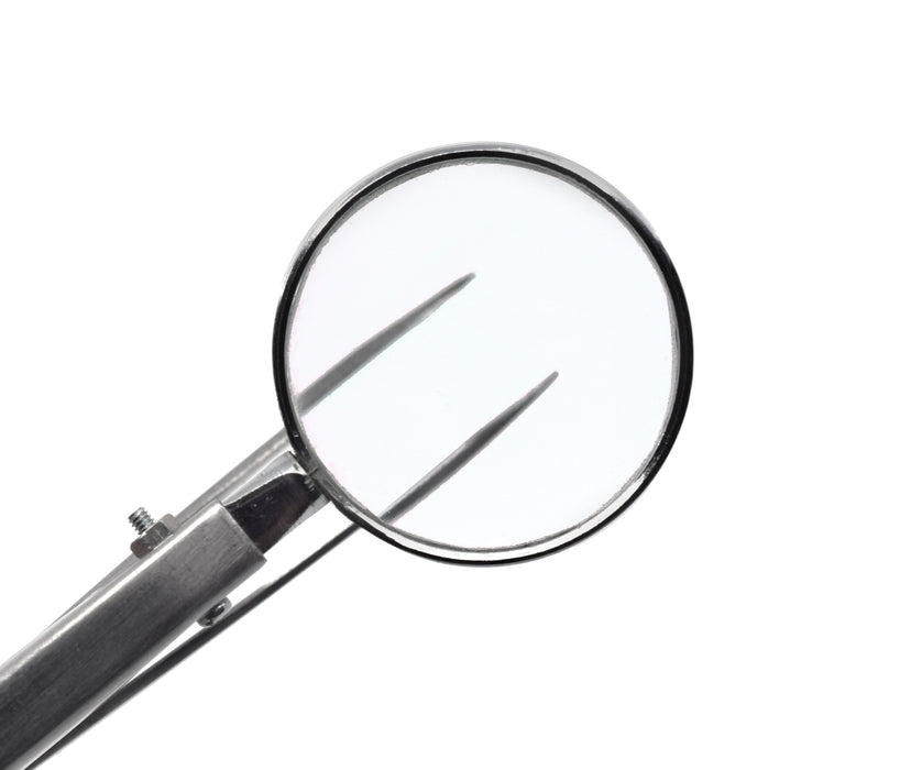 Forceps with Built-In Magnifying Glass, 5" - Fine Tips