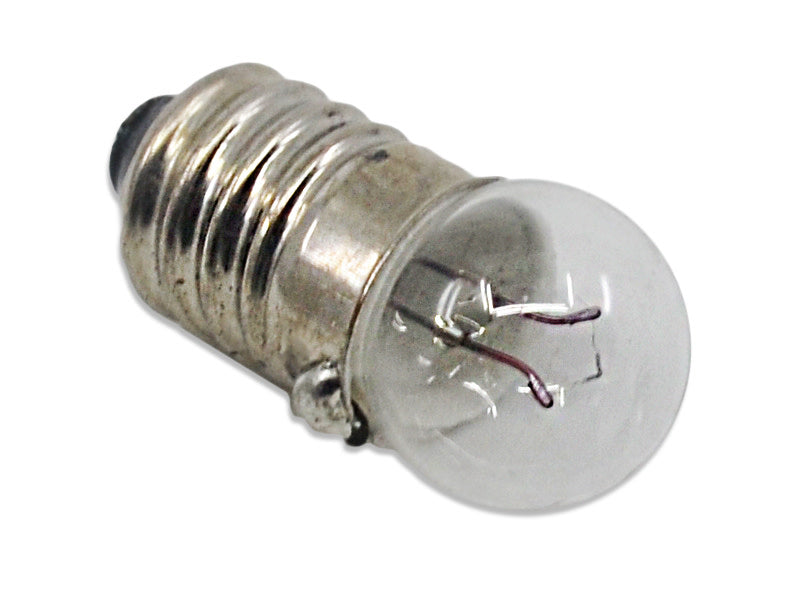 10PK Flash Lamp Bulbs, Round - 4.5V with M.E.S. Cap