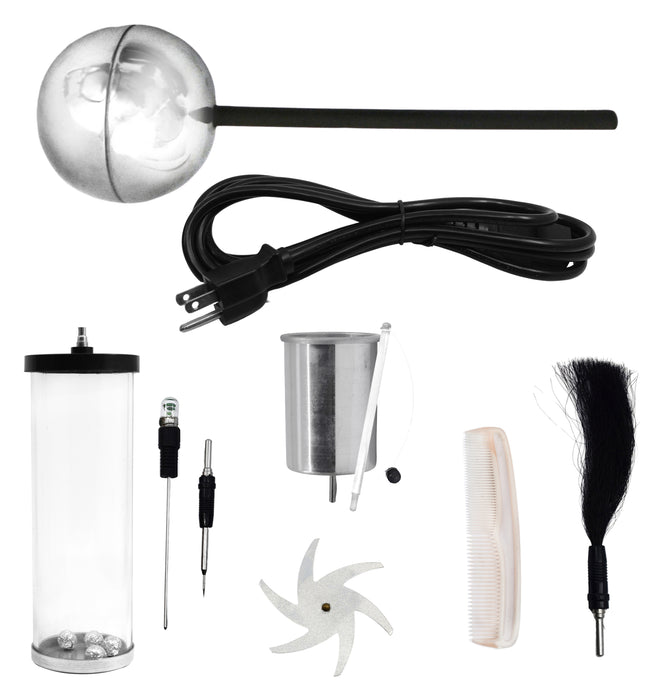 Van De Graaff Generator, Motor Driven - 120/240V, 50/60Hz - Includes Assembled Base with DC Motor, Power Cord, Discharge Wand, & Accessories