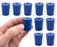 Neoprene Stoppers, 1 Hole - Blue - Size: 18mm Bottom, 21mm Top, 26mm Length - Pack of 10