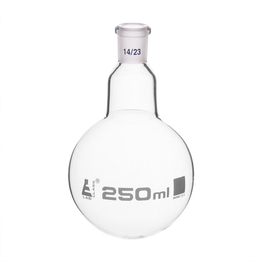 Florence Boiling Flask, 250ml - 14/23 Interchangeable Joint - Borosilicate Glass - Round Bottom - Eisco Labs