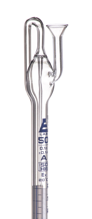 Automatic Zero Burette, 50ml - Class A - 34/35 Joint Size - 0.05±ml Tolerance, 0.10ml Sub. Divisions - 2000ml Reservoir Capacity - With Intermediate Stopcock & Schellbach Stripe - Eisco Labs