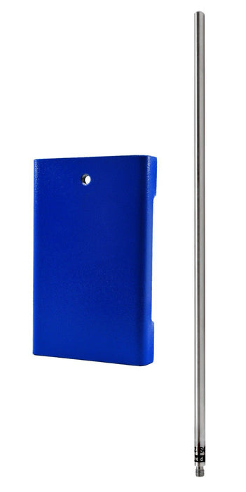 Rectangular Retort Base & Rod Set - 10"x6.25" Base, 29.5" Rod - Steel - 12mm Diameter Rod - Eisco Labs