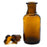 Dropping Bottle, 30ml, TK Pattern, with Ground Glass Grip Stopper and Spout, Amber color (Discontinued)