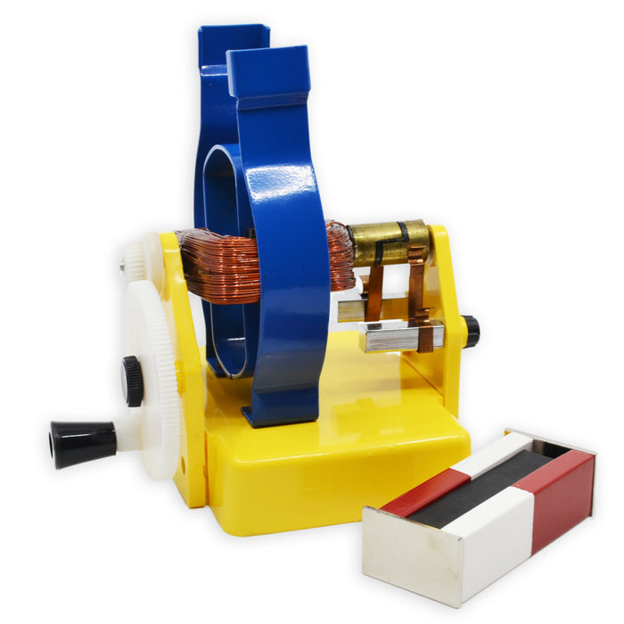 Simple Motor Model, 5.5 Inch - Manual - Demonstrate Magnet Action, Principle of Alternator - Includes Two Magnets