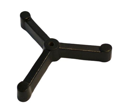 Triangular Tripod Retort Base - 4"x4" Base -  Heavy Duty Cast Iron, Black - Eisco Labs