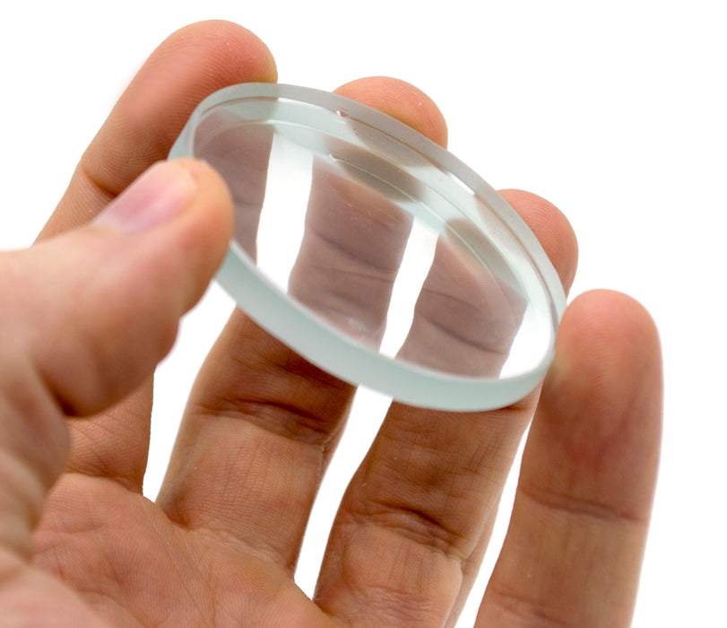 Double Concave Lens, 150mm Focal Length, 2" (50mm) Diameter - Spherical, Optically Worked Glass Lens - Ground Edges, Polished - Great for Physics Classrooms - Eisco Labs