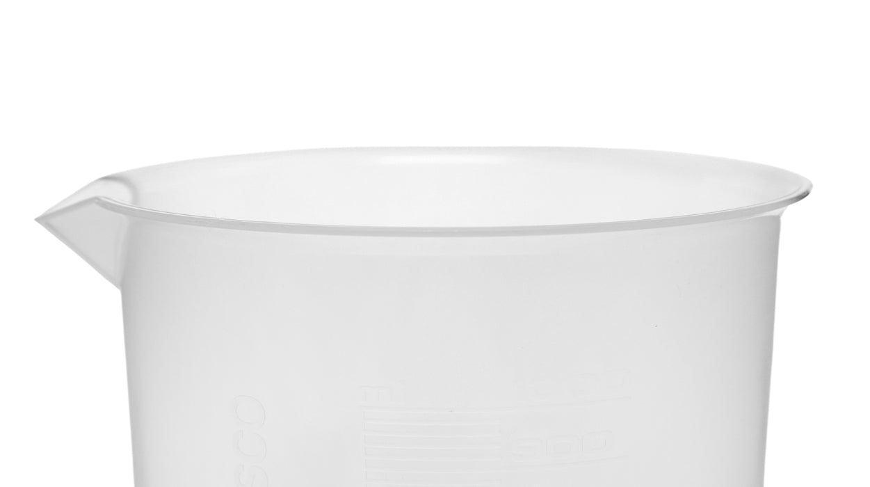 12PK Plastic Beakers, 2000ml - Polypropylene - Raised Graduations ...