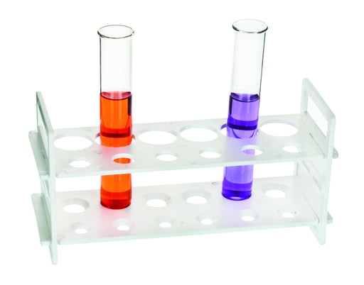 12 Hole Test Tube Stand - Holds (6) 30 mm Diameter and (6) 15 mm Diamater Test-Tubes, Stand is Made of Polythene - Eisco Labs