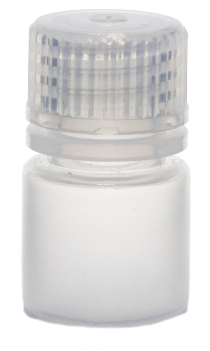 8mL Rigid Plastic Reagent Bottle with Narrow Mouth (0.53" ID) and Screw Cap - Polypropylene - Eisco Labs