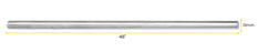 Aluminum Support Rod, 48" (120cm) - Unthreaded, Round Shaft