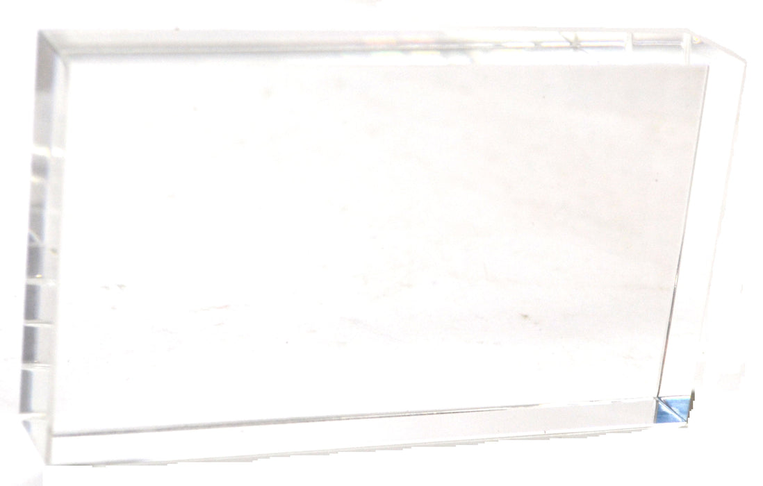 Eisco Labs Acrylic Rectangular Block; 115mm X 65mm X 18mm Size