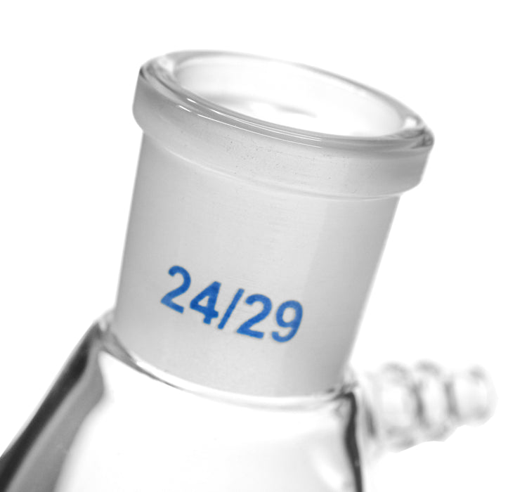 Buchner Filtering Flask, 100ml - Socket Size 24/29 -  Interchangeable Joint - Side Arm - Borosilicate Glass - Eisco Labs