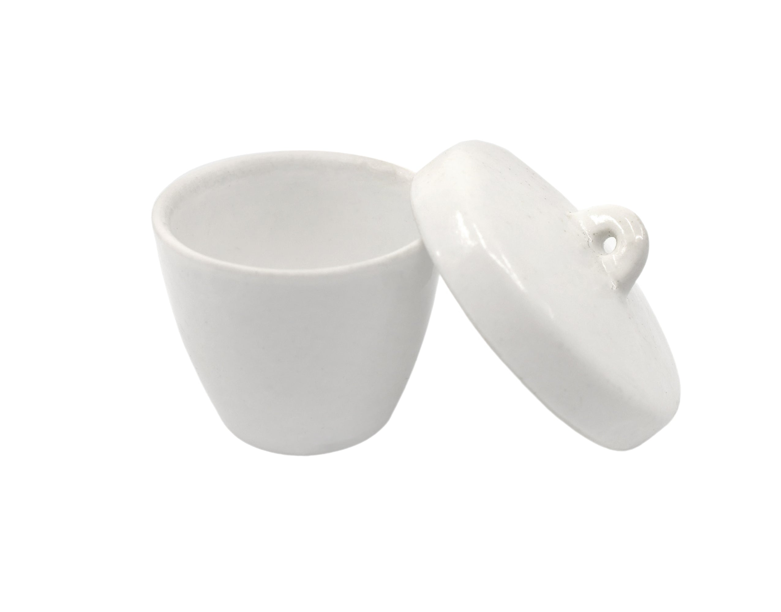 Porcelain Crucible with Lid, 25mL Capacity Tall Form — Eisco Labs