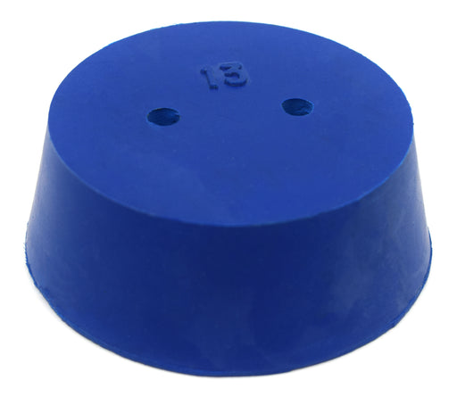 10PK Neoprene Stoppers, 2 Holes - ASTM - Size #13 - 58mm Bottom, 68mm Top, 25mm Length