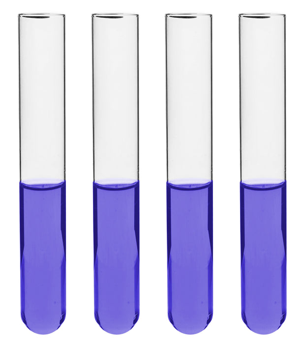 100PK Test Tubes, 7mL, 12x100mm - Rimless - Light Wall, 1mm Thick - Borosilicate 3.3 Glass