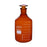 Reagent Bottle, Amber, 1000mL - Graduated - Narrow Mouth with Solid Glass Stopper - Borosilicate Glass