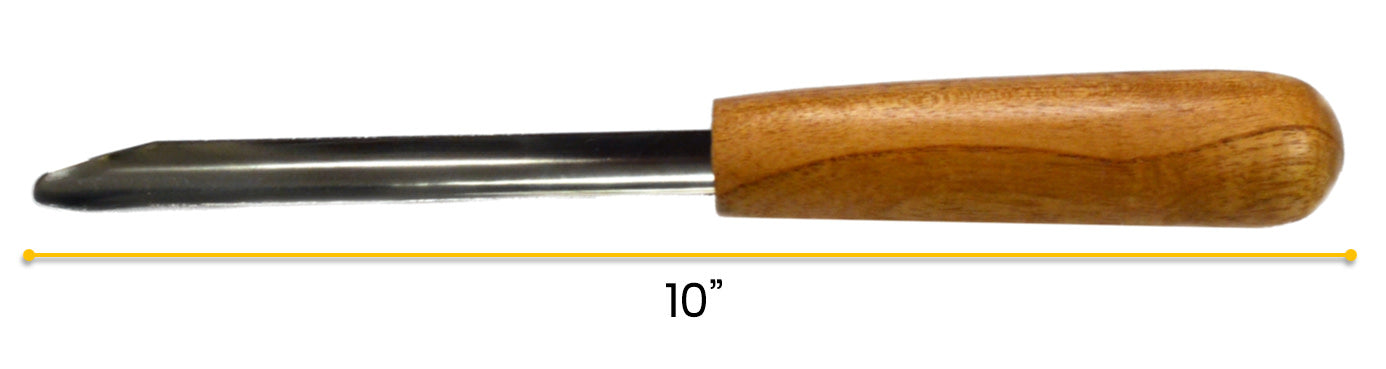 Spatula Scoop with Wooden Handle, 10" - Stainless Steel