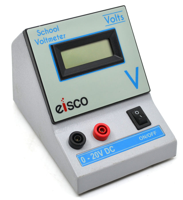 Digital Voltmeter, 0 -20V DC, Accuracy +1 Digit, Portable, Large LCD Display - Eisco Labs