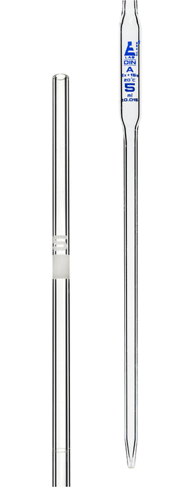 Volumetric Pipette, 5mL - Class A - Blue Markings - White Coded - Borosilicate Glass - Eisco Labs