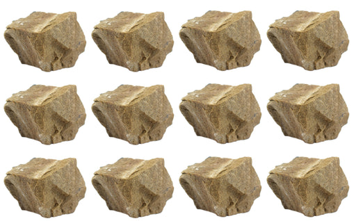 12PK Raw White Sandstone Rock Specimens, 1" - Geologist Selected Samples - Eisco Labs