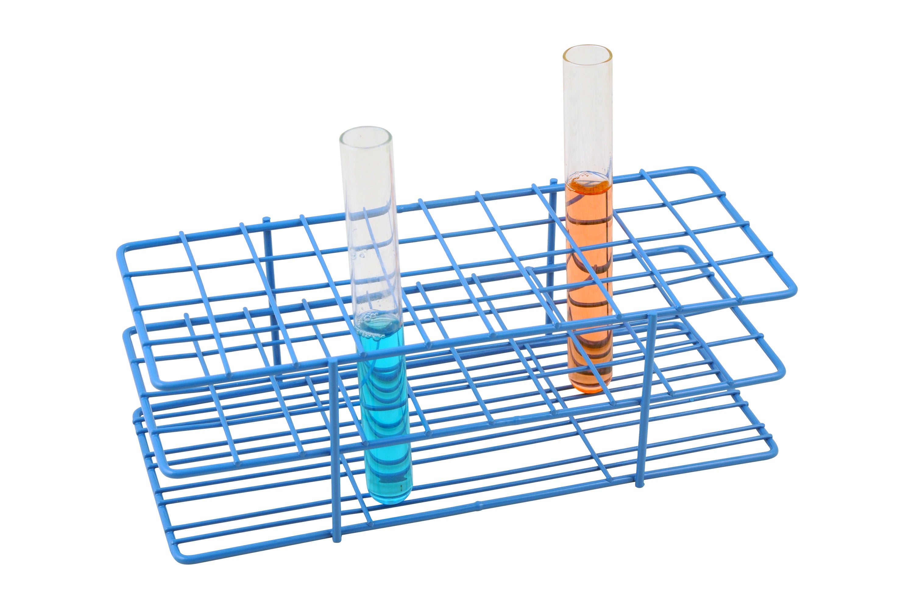 Blue Epoxy Coated Steel Wire Test Tube Rack, 40 Holes, Outer Diameter ...