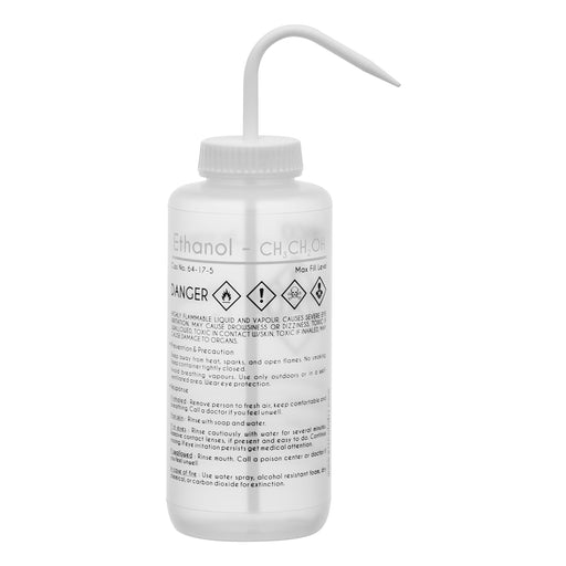 Performance Plastic Wash Bottle, Ethanol, 1000 ml - Labeled (2 Color)