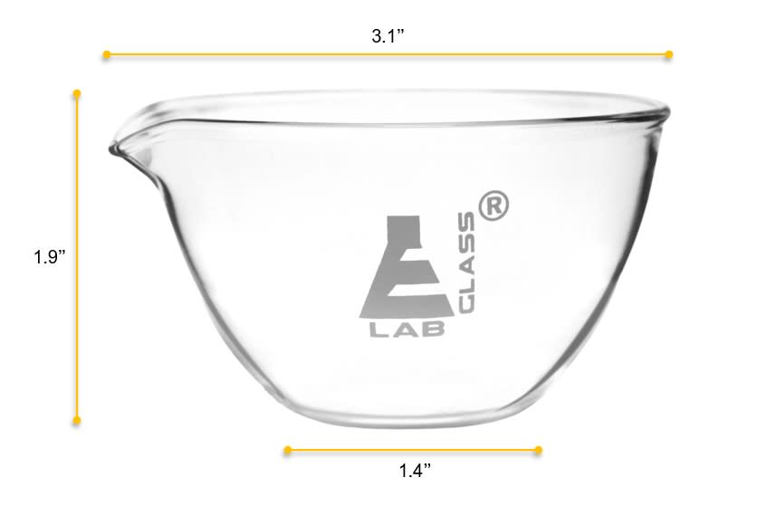 Evaporating Basin, 100ml - Flat Bottom - Borosilicate Glass - Eisco Labs