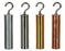 4pc Hooked Metal Cylinders Set - Brass, Aluminum, Steel & Copper - 1.5 x 0.5"