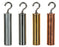 4pc Hooked Metal Cylinders Set - Brass, Aluminum, Steel & Copper - 1.5 x 0.5"