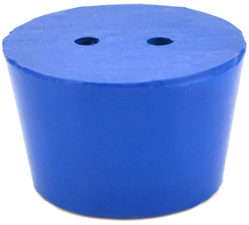 10PK Neoprene Stoppers, 2 Holes - ASTM - Size #8 - 33mm Bottom, 41mm Top, 25mm Length