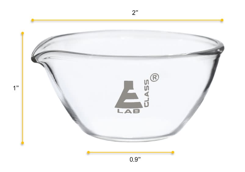 Evaporating Basin, 15ml - Flat Bottom - Borosilicate Glass - Eisco Labs