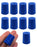Neoprene Stoppers, Solid Blue - Size: 18mm Bottom, 21mm Top, 26mm Length - Pack of 10