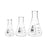 Safety Pack Erlenmeyer Flask Set - 50ml, 100ml & 250ml - Narrow Neck, Borosilicate 3.3 Glass