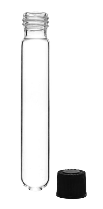 Culture Tube with Screw Cap, 10mL - 16x100mm - Marking Spot - Round Bottom - Borosilicate Glass