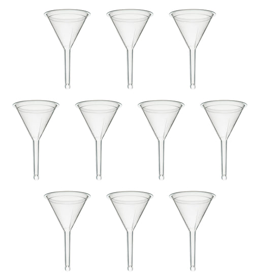 10PK Filter Funnel, 3" - Polyethylene Plastic - Chemical Resistant