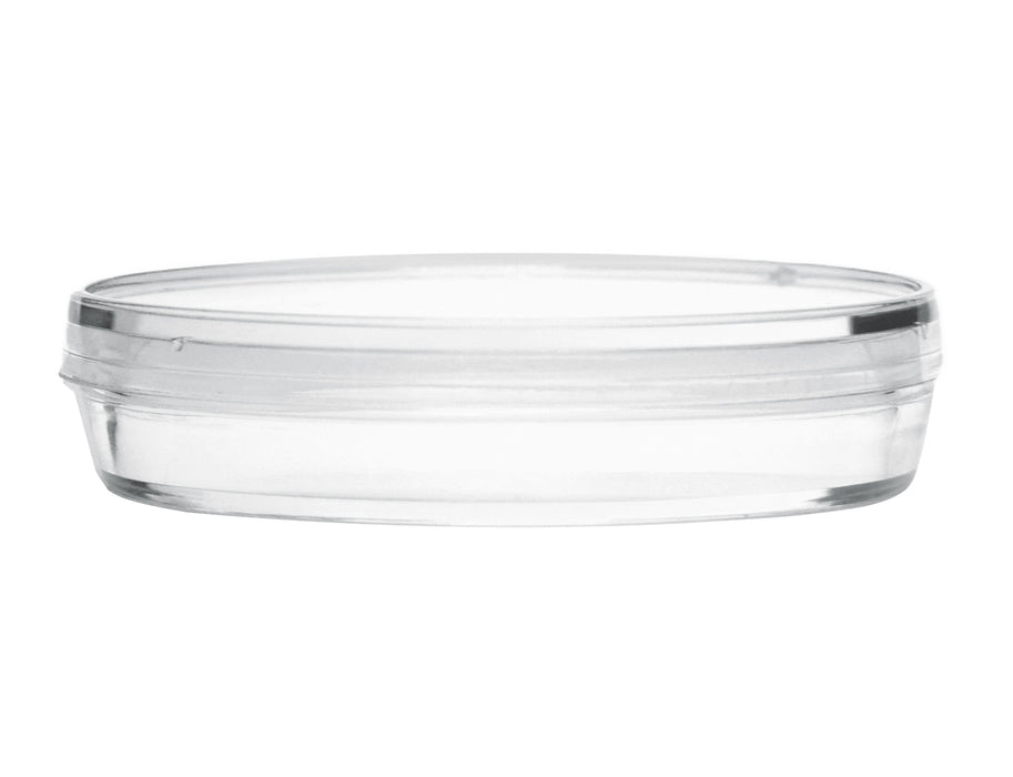 Disposable Petri Dish with Lid - Sterile - 90x14mm - Polystyrene - Triple Vented - Transparent