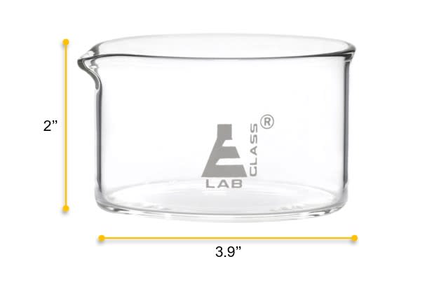 Crystallizing Dish, 100ml - Flat Bottom - Borosilicate Glass - Eisco Labs